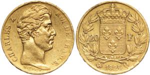 Франция 20 франков 1826 Q на аукционе DE BAECQUE Marseille - 20 марта 2025