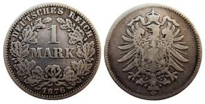 Германия 1 марка 1876 G на аукционе Münzhandlung Dr. Dominik Elkowicz - 5 сентября 2022