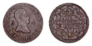 Hiszpania 4 maravedis 1816 J na aukcji Pliego - 15 września 2017