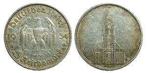 Deutschland 5 Reichsmark 1934 D "Garnisonskirche ohne Datum" auf der Auktion Numismatica Italia - 11. Juli 2025