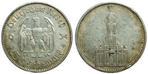 Deutschland 5 Reichsmark 1934 J "Garnisonskirche ohne Datum" auf der Auktion Numismatica Italia - 11. Juli 2025