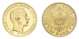 Alemania 20 marcos 1899 A "Prusia" en subasta Numismatica Marcoccia  - 29 de mayo de 2024