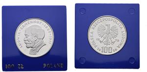 Polska 100 złotych 1979 MW "Ludwik Zamenhof" na aukcji Bertolami - 17 września 2025