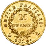 Франция 20 франков 1814 A на аукционе Jean ELSEN - 22 марта 2025