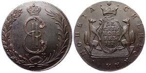 Rußland 10 Kopeken 1778 КМ "Sibirische Münze" auf der Auktion AURORA - 30. Januar 2025