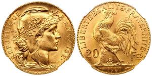 Francja 20 franków 1907 na aukcji AURORA - 27 lutego 2025