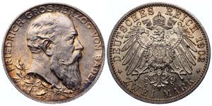 Deutschland 2 Mark 1902 "Baden" auf der Auktion AURORA - 22. Mai 2025