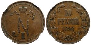 Finland 10 Pennia 1898 at auction AURORA - July 24, 2025