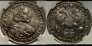 Россия 1 рубль ҂АΨК (1720) "Портрет в латах" на аукционе Luxcoins - March 2, 2025