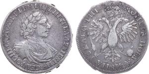 Россия 1 рубль ҂АΨИI (1718) OK-L "Портрет в латах" на аукционе Rare Coins - October 26, 2024