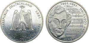 Deutschland 10 Mark 2001 J "Lortzing" auf der Auktion Rare Coins - 10. November 2024