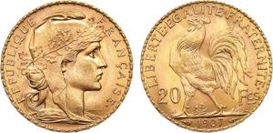 Francja 20 franków 1907 na aukcji Rare Coins - 20 grudnia 2024