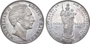 Baviera 2 florines 1855 "Estatua de Madonna" en subasta Rare Coins - 7 de junio de 2025