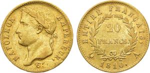 Франция 20 франков 1810 A на аукционе Rare Coins - 7 июня 2025