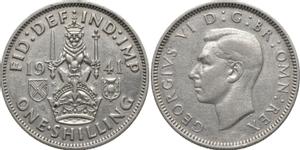 Großbritannien 1 Schilling 1941 auf der Auktion Russiancoin - 23. August 2018