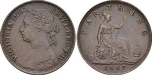 Großbritannien 1 Farthing 1887 auf der Auktion Russiancoin - 31. Oktober 2019