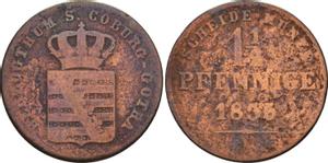 Sachsen-Coburg und Gotha 1 1/2 Pfennig 1835 auf der Auktion Russiancoin - 23. Juli 2020
