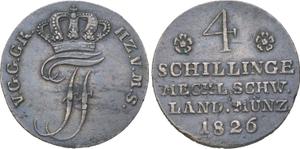 Mecklenburg-Schwerin 4 Schillinge 1826 auf der Auktion Russiancoin - 8. Februar 2024