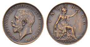 Großbritannien 1 Farthing 1911 auf der Auktion Russiancoin - 17. Oktober 2024