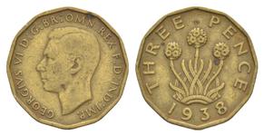 Großbritannien 3 Pence 1938 HP auf der Auktion Russiancoin - 9. Januar 2025