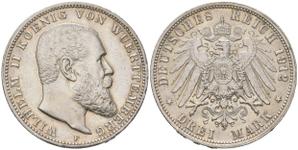 Deutschland 3 Mark 1912 F "Würtenberg" auf der Auktion Russiancoin - 6. Februar 2025