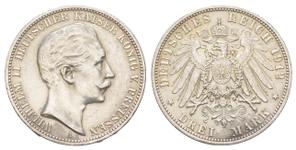 Deutschland 3 Mark 1912 A "Preussen" auf der Auktion Russiancoin - March 20, 2025