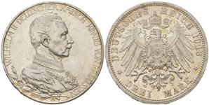 Deutschland 3 Mark 1913 A "Preussen" auf der Auktion Russiancoin - 15. Mai 2025