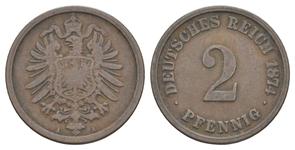 Deutschland 2 Pfennig 1874 A auf der Auktion Russiancoin - 24. Juli 2025