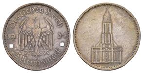 Deutschland 5 Reichsmark 1934 A "Garnisonskirche ohne Datum" auf der Auktion Russiancoin - 7. August 2025