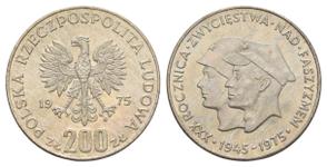 Polska 200 złotych 1975 MW "30 lat zwycięstwa nad faszyzmem" na aukcji Russiancoin - 7 sierpnia 2025