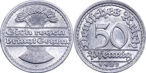 Alemania 50 Pfennige 1922 F en subasta Восточно-европейский - 5 de junio de 2025