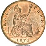 Großbritannien 1/2 Penny 1875 H auf der Auktion Heritage - 4. Januar 2010