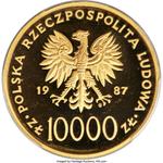 Polska 10000 złotych 1987 MW SW "Jan Paweł II" na aukcji Heritage - 29 sierpnia 2025