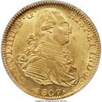 México 8 escudos 1807 Mo TH en subasta Heritage - 29 de agosto de 2025
