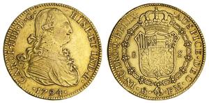 México 8 escudos 1794 Mo FM en subasta Spink - 31 de enero de 2024