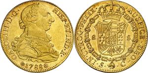 Spain 8 Escudos 1788 S C at auction Aureo & Calicó - March 13, 2025