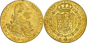 Spanien 8 Escudos 1790 M MF at auction Aureo & Calicó - March 13, 2025