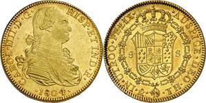 México 8 escudos 1804 Mo TH en subasta Aureo & Calicó - 13 de marzo de 2025
