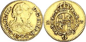 Spain 1/2 Escudo 1786 M DV at auction Aureo & Calicó - April 29, 2025