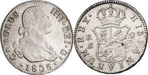 Spain 2 Reales 1803 S CN at auction Aureo & Calicó - April 29, 2025