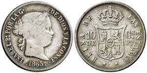 Philippinen 10 Centavos 1865 auf der Auktion Aureo & Calicó - 29. April 2025