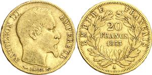 France 20 Francs 1853 A at auction Aureo & Calicó - April 29, 2025
