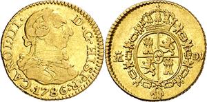 Spain 1/2 Escudo 1786 M DV at auction Aureo & Calicó - May 29, 2025
