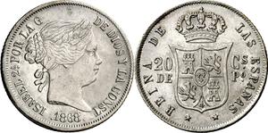 Philippinen 25 Centavos 1868 auf der Auktion Aureo & Calicó - 28. Mai 2025