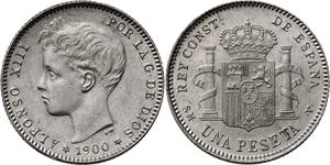 Spanien 1 Peseta 1900 SMV auf der Auktion Aureo & Calicó - 28. Mai 2025
