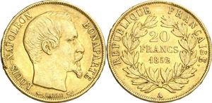 Francja 20 franków 1852 A na aukcji Aureo & Calicó - 3 lipca 2025