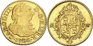 Spain 1/2 Escudo 1786 M DV at auction Aureo & Calicó - September 18, 2025