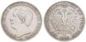 Schwarzburg-Sondershausen Taler 1865 A auf der Auktion Felzmann - 16. Januar 2023