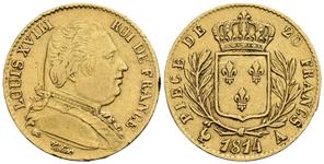 Francja 20 franków 1814 A na aukcji Zöttl - 31 maja 2025