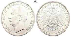 Deutschland 3 Mark 1910 G "Baden" auf der Auktion Savoca Numismatik  - 1. März 2025